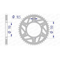 Couronne AFAM aluminium 13814 - 520 1074478011 | Oxmoto