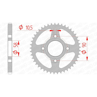 Couronne AFAM acier standard 10223 - 428 1074335007 | Oxmoto