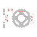 Couronne AFAM acier standard 10401 - 530 1074351002 | Oxmoto