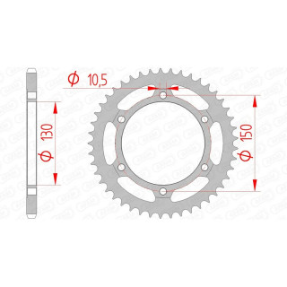 Couronne AFAM acier standard 10501 - 520 1074357006 | Oxmoto
