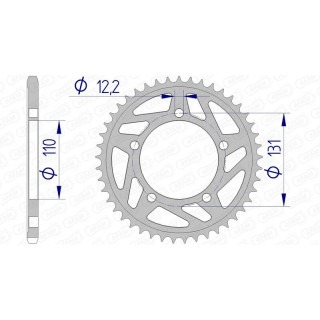Couronne AFAM aluminium 165801 - 520 1074578010 | Oxmoto