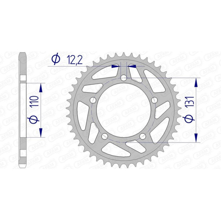 Couronne AFAM aluminium 165801 - 520 1074578005 | Oxmoto