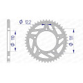 Couronne AFAM aluminium 165801 - 520 1074578002 | Oxmoto