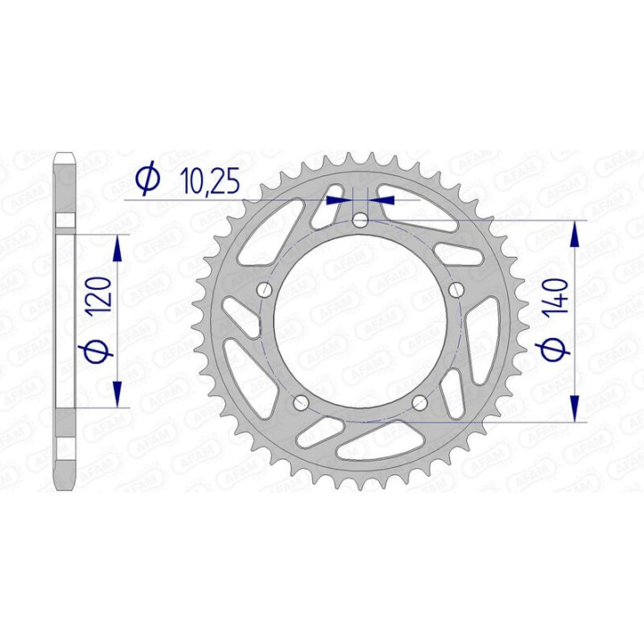 Couronne AFAM aluminium 15605 - 520 1074551002 | Oxmoto