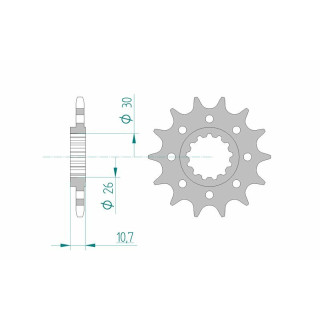 Pignon AFAM acier standard 21804 - 520 1075688004 | Oxmoto