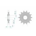 Pignon AFAM acier standard 24506 - 525 1076351002 | Oxmoto
