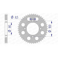 Couronne AFAM aluminium ultra-light 11110 - 428 | Oxmoto