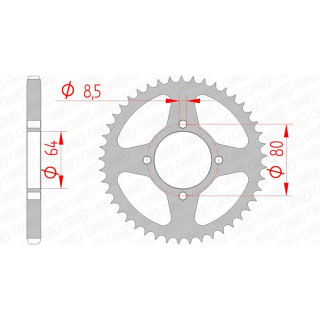 Couronne AFAM acier standard 12200 - 428 1074408004 | Oxmoto