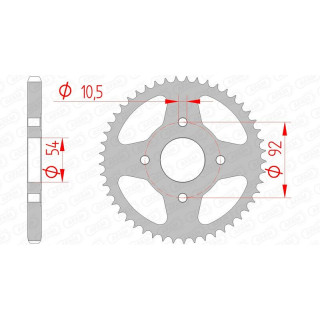 Couronne AFAM acier standard 12202 - 428 1074410002 | Oxmoto