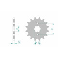 Pignon AFAM acier standard 20209 - 428 1074601004 | Oxmoto