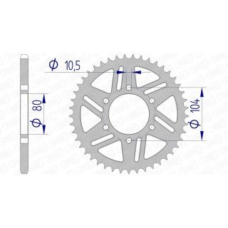 Couronne AFAM aluminium 17606520 1074607008 | Oxmoto