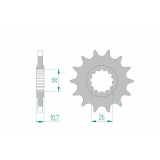 Pignon AFAM acier standard 21607 - 525 1075611002 | Oxmoto
