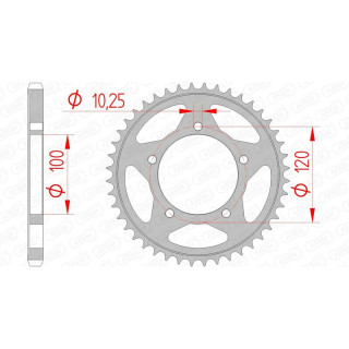 Couronne AFAM acier standard 35802 - 525 1074626002 | Oxmoto