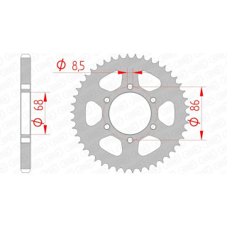 Couronne AFAM acier standard 16201 - 428 | Oxmoto