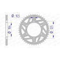 Couronne AFAM aluminium 87606 - 520 1074766001 | Oxmoto
