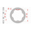 Couronne AFAM acier standard 92634 - 525 1074789001 | Oxmoto