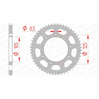 Couronne AFAM acier standard 47103 - 420 1074659005 | Oxmoto