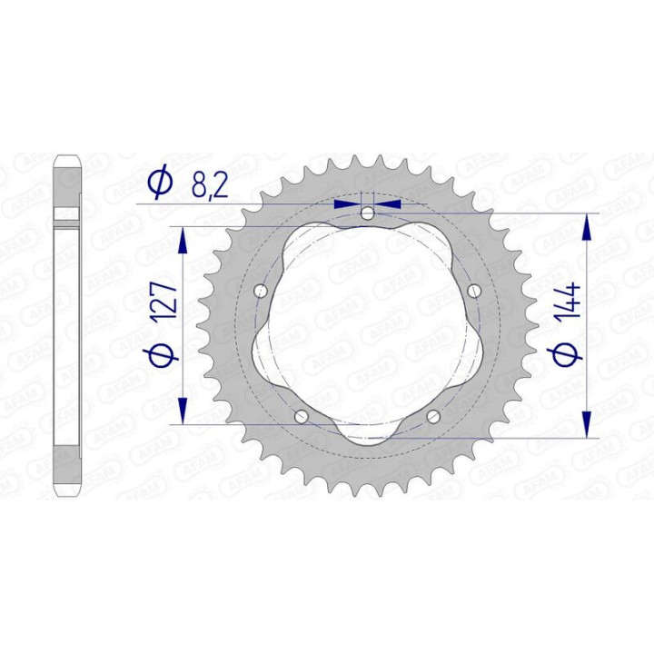 Couronne AFAM aluminium 51608 - 525 - nécessite un porte couronne AFAM 1074691004
