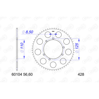 Couronne AFAM aluminium 60104 - 428 1074707003 | Oxmoto