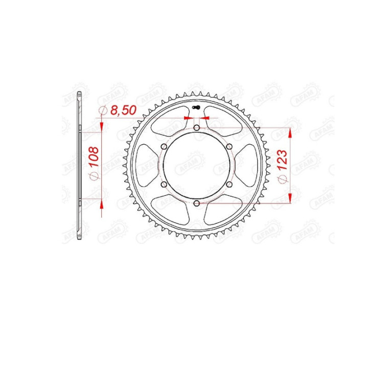 Couronne AFAM acier standard 92220 - 428 1074778002 | Oxmoto