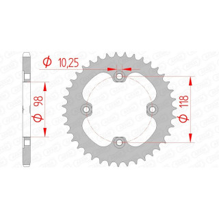 Couronne AFAM acier standard 92401 - 520 1074782001 | Oxmoto