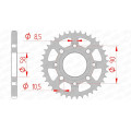 Couronne AFAM acier standard 10201 - 428 1074325008 | Oxmoto