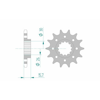 Pignon AFAM acier standard 20605 - 525 | Oxmoto