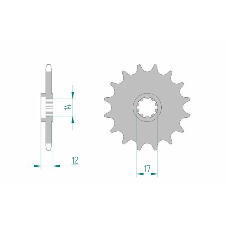 Pignon AFAM acier standard 58102 - 420 1077112003 | Oxmoto