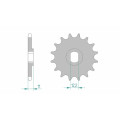 Pignon AFAM acier standard 55201 - 428 | Oxmoto