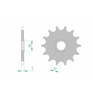 Pignon AFAM acier standard 94109 - 420 1077157001 | Oxmoto
