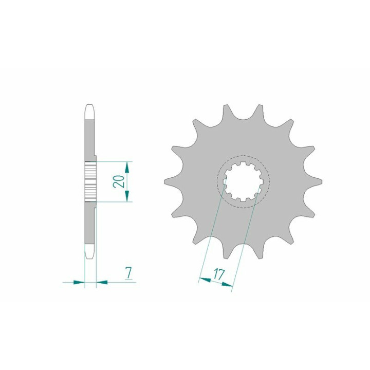 Pignon AFAM acier standard 94109 - 420 1077157001 | Oxmoto