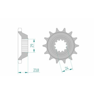 Pignon AFAM acier standard 24806 - 530 | Oxmoto