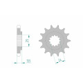 Pignon AFAM acier standard 24900 - 530 1076519002 | Oxmoto