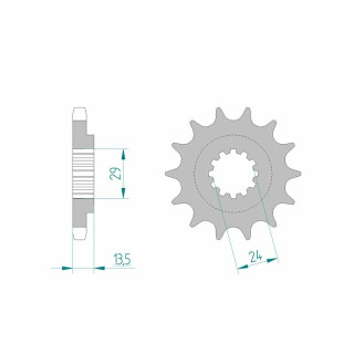 Pignon AFAM acier standard 24900 - 530 1076519001 | Oxmoto