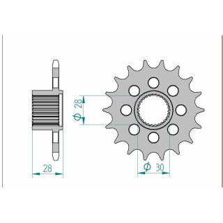Pignon AFAM acier standard 37601 - 525 | Oxmoto