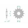Pignon AFAM acier standard 43400 - 520 1076854001 | Oxmoto