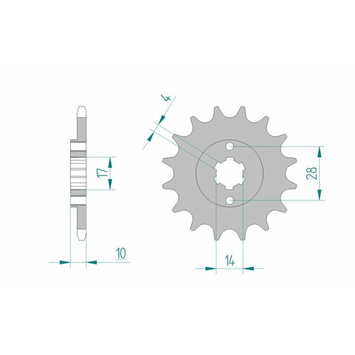 Pignon AFAM acier standard 49100 - 420 1076899003 | Oxmoto