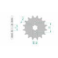 Pignon AFAM acier standard 49200 - 428 | Oxmoto