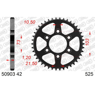 Couronne AFAM acier standard 50903 - 525 1124286001 | Oxmoto