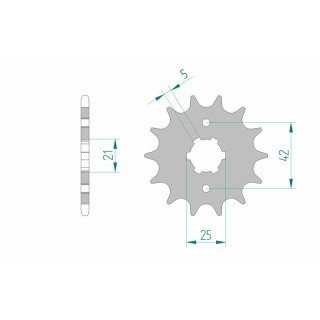Pignon AFAM acier standard 21301 - 520 1075347001 | Oxmoto