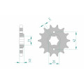 Pignon AFAM acier standard 21501 - 530 | Oxmoto