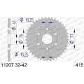 Couronne AFAM alu standard - 415 72106-40 | Oxmoto