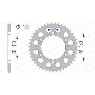 Couronne AFAM aluminium 17500520 | Oxmoto