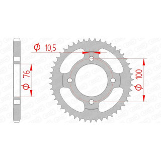 Couronne AFAM acier standard 14208 - 428 | Oxmoto