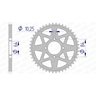 Couronne AFAM aluminium 15310 - 520 1074543003 | Oxmoto