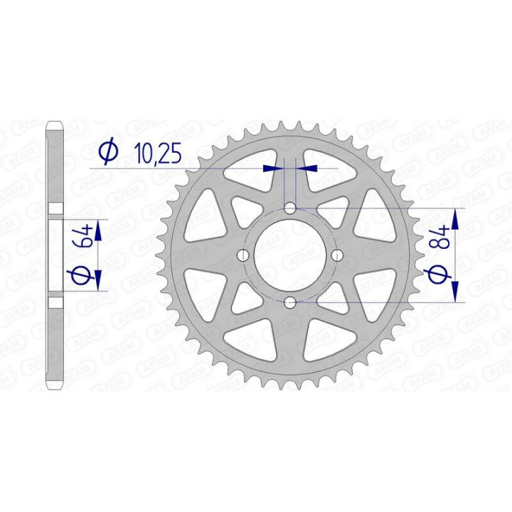 Couronne AFAM aluminium 15310 - 520 1074543003 | Oxmoto