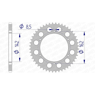 Couronne AFAM aluminium 15305 - 520 | Oxmoto