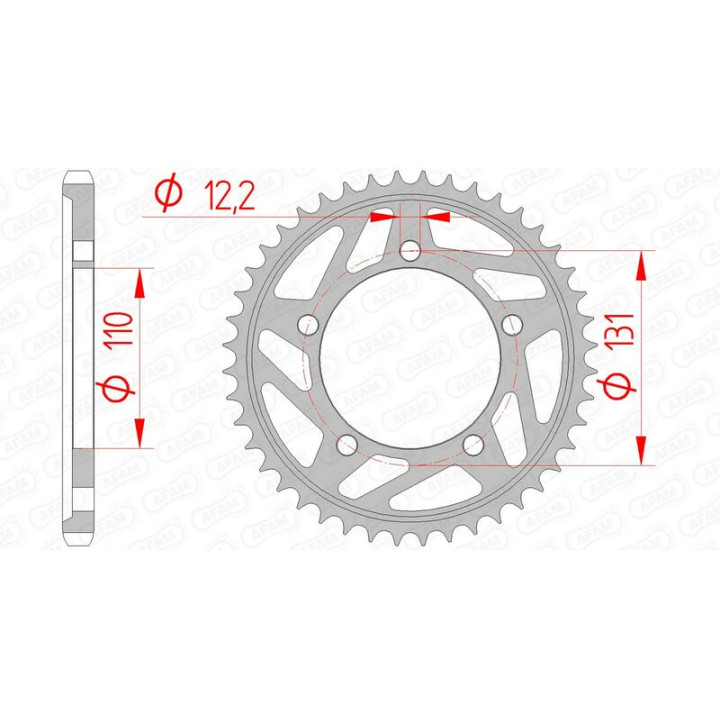 Couronne AFAM acier standard 164800 - 525 1074571001