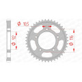 Couronne AFAM acier standard 16900530 1074593002 | Oxmoto