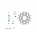 Pignon AFAM acier standard 21603 - 520 1075590004 | Oxmoto